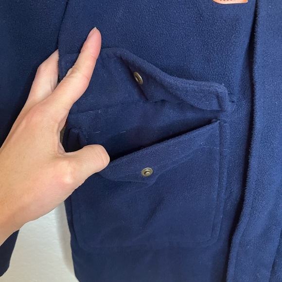 Cat & Jack Navy Pea coat Zipper Toggle Closure with Hood size Small - Picture 7 of 14